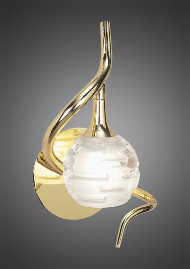 Mantra M0098PB/S Dali Wall Lamp Switched 1 Light G9 Polished Brass
