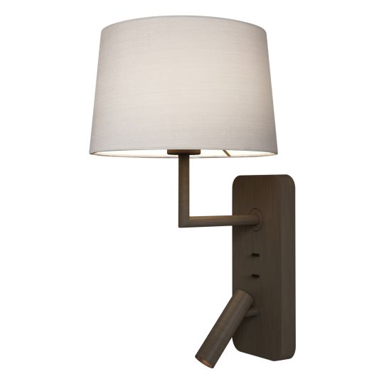 Astro Side by Side Grande USB Indoor Reading Light in Bronze (1406012)
