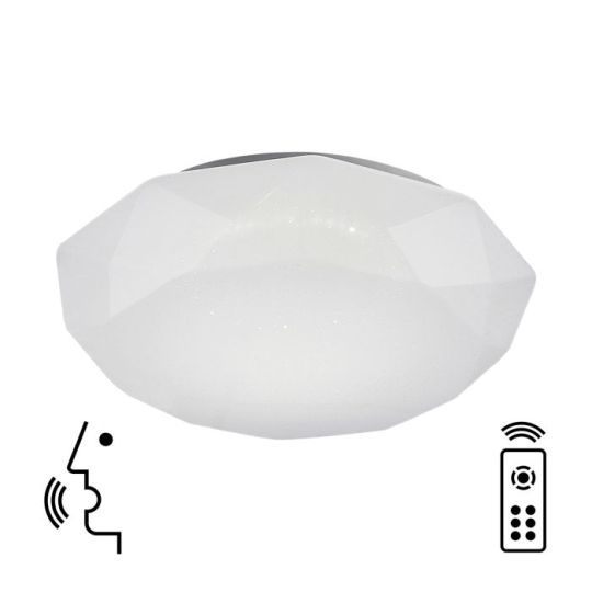 Mantra Diamante Smart Ceiling 56W LED 3000-5000K Tuneable White 4000lm Remote Control APP Alexa & Google Voice Control White 3yrs Warranty