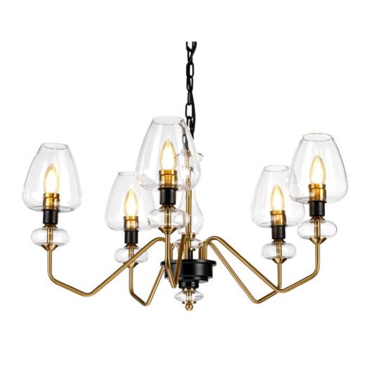 Elstead Lighting Armand 5 Light Chandelier - Aged Brass