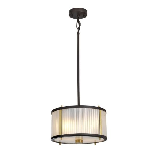 Elstead Lighting Corona 2 Light Pendant - Museum Bronze