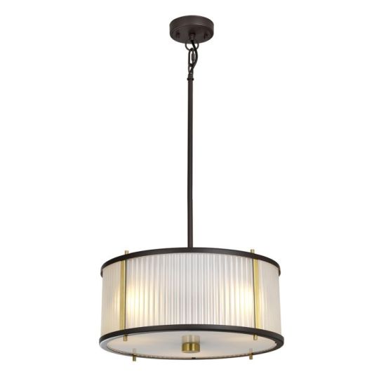 Elstead Lighting Corona 3 Light Pendant - Museum Bronze