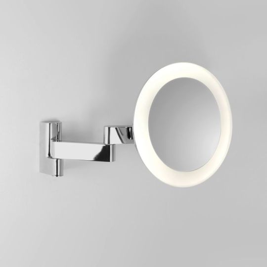 Astro Niimi Round LED Bathroom Magnifying Mirror in Polished Chrome