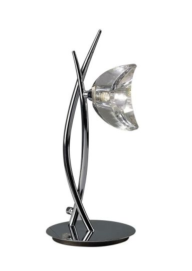 Mantra Eclipse Tall Table Lamp 1 Light G9 Polished Chrome
