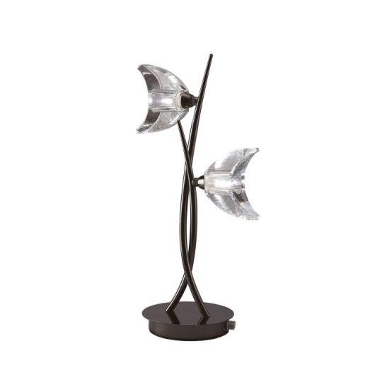 Mantra Eclipse Table Lamp 2 Light G9 Black Chrome