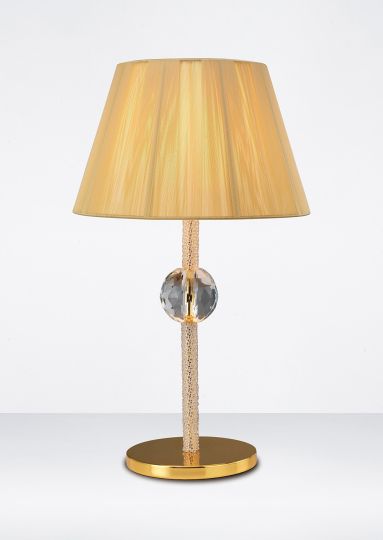 Diyas IL30520 Elena Table Lamp Without Shade 1 Light Gold/Crystal