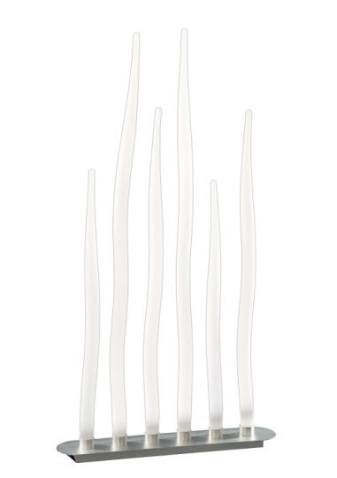 Mantra Estalacta Floor Lamp 6 Light GU10 Bar Indoor Silver/Opal White