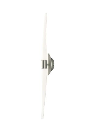 Mantra Estalacta Wall Lamp 2 Light GU10 Line Indoor/Outdoor Silver/Opal White