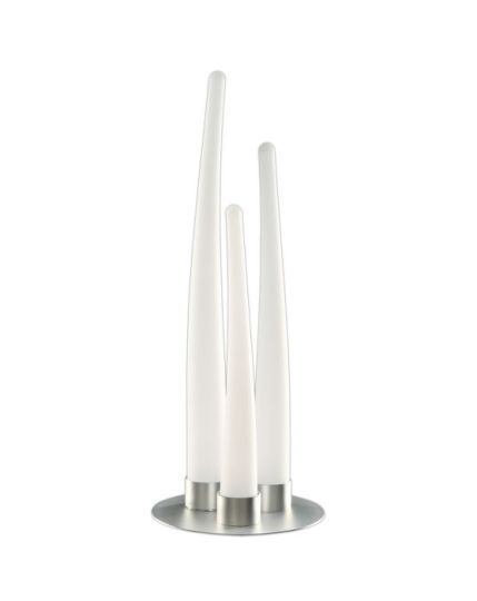 Mantra Estalacta Table Lamp 3 Light GU10 Indoor/Outdoor IP44 Silver/Opal White