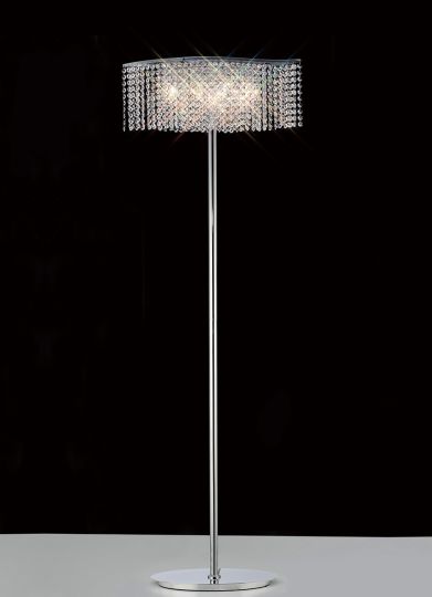 Diyas Lighting - Fabio Floor Lamp 4 Light Polished Chrome/Crystal - IL30576