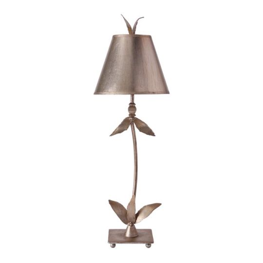 Flambeau Red Bell 1 Light Table Lamp - Silver Leaf
