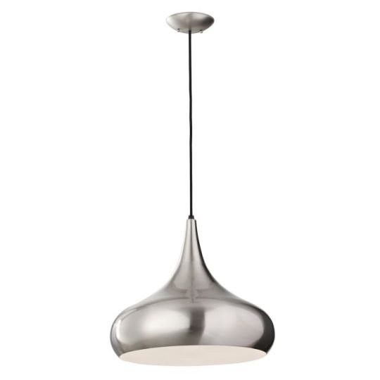 Feiss Beso 1 Light Large Pendant - Brushed Steel