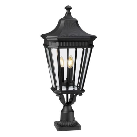 Feiss Cotswold Lane 3 Light Large Pedestal - Black