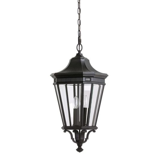 Feiss Cotswold Lane 3 Light Large Chain Lantern - Black