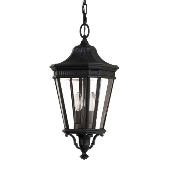 Feiss Cotswold Lane 2 Light Medium Chain Lantern - Black