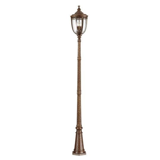 Feiss English Bridle 3 Light Large Lamp Post - British Bronze