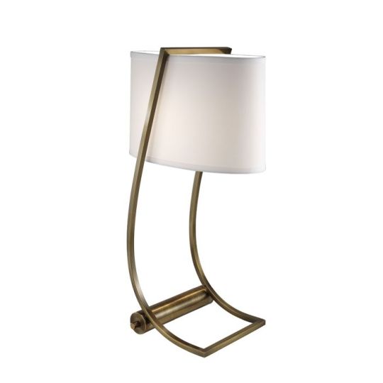 Feiss Lex 1 Light Table Lamp - Bali Brass