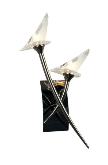 Mantra Flavia Wall Lamp Switched 2 Light G9 Black Chrome