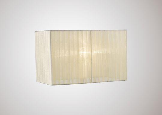 Diyas ILS31532 Florence Rectangle Organza Shade 380x190x230mm Cream For Table Lamp