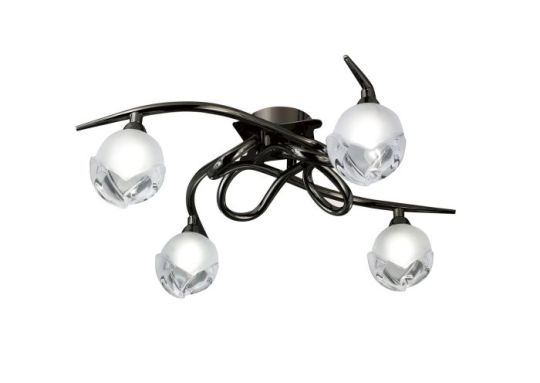 Mantra Fragma Ceiling 4 Light G9 Black Chrome