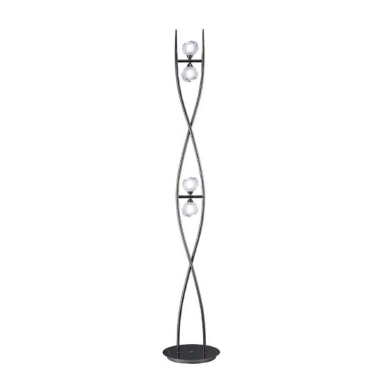 Mantra Fragma Floor Lamp 4 Light G9 Black Chrome NOT LED/CFL Compatible