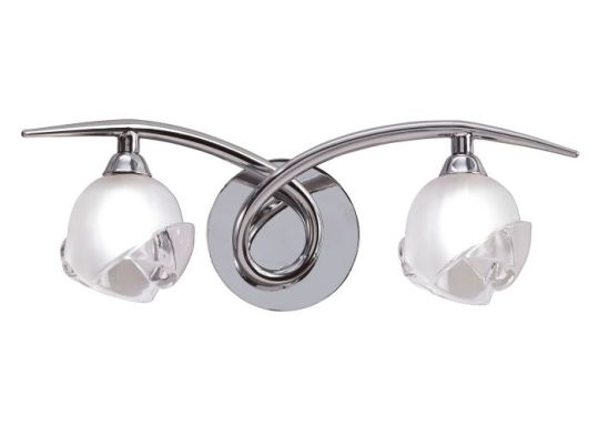 Mantra Fragma Wall Lamp Switched 2 Light G9 Polished Chrome