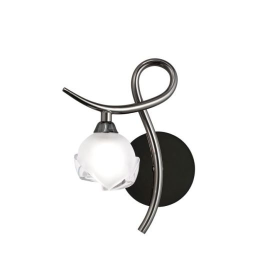 Mantra Fragma Wall Lamp Left Switched 1 Light G9 Black Chrome