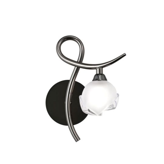 Mantra Fragma Wall Lamp Right Switched 1 Light G9 Black Chrome