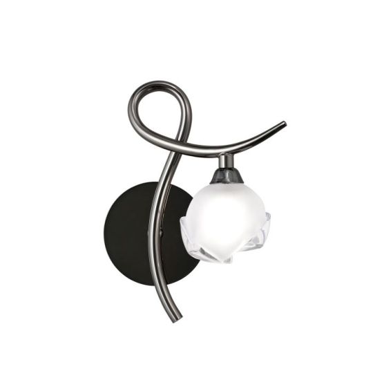 Mantra Fragma Wall Lamp Right 1 Light G9 Black Chrome