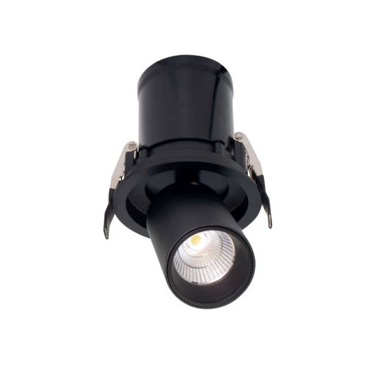 Mantra Garda Retractable Recessed Swivel Spotlight 7W 2700K 610lm Black Cut Out 84mm Driver Included Driver Included 3yrs Warranty