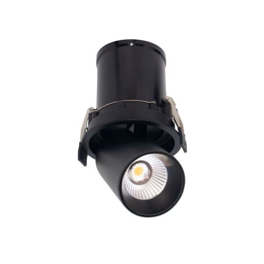 Mantra Garda Retractable Recessed Swivel Spotlight 12W 3000K 1020lm Black Cut Out 95mm Driver Included Driver Included 3yrs Warranty