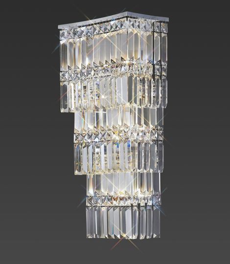 Diyas IL30640 Gianni Wall Lamp 4 Light Polished Chrome/Crystal
