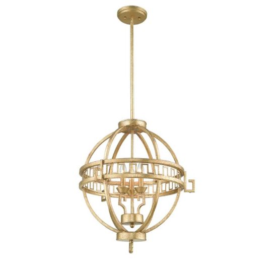 Gilded Nola Lemuria 3 Light Globe Pendant