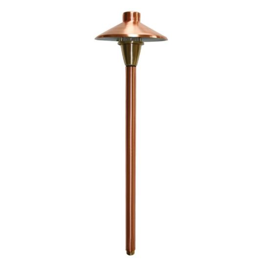 Garden Zone Bronze Round Pagoda Light Raw Copper & Brass