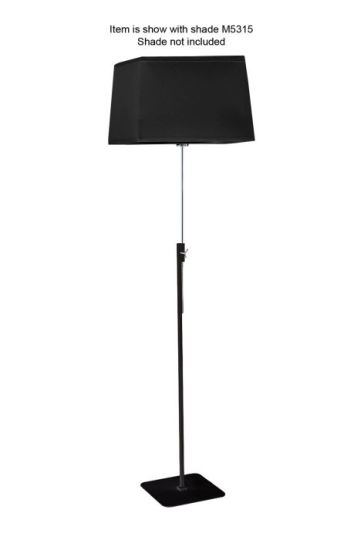 Mantra Habana Floor Lamp Telescopic 1 Light WITHOUT SHADE E27 Black/Polished Chrome