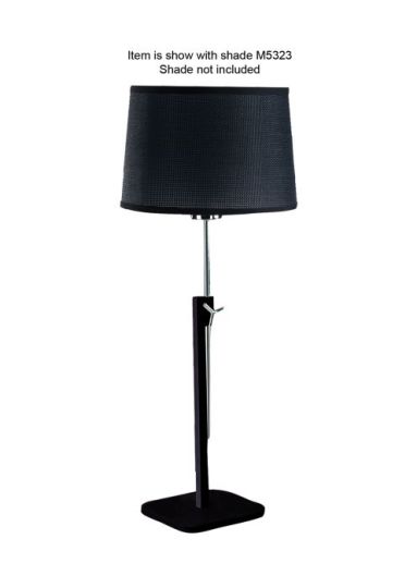 Mantra Habana Table Lamp Telescopic WITHOUT SHADE 1 Light E27 Black/Polished Chrome