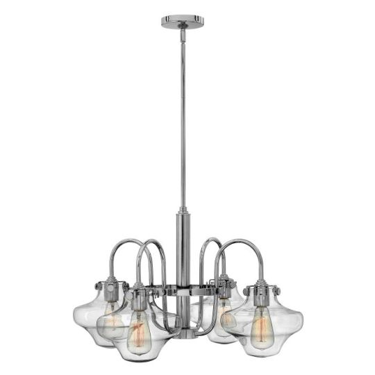 Hinkley Lighting Congress 4 Light Clear Glass Chandelier - Chrome 