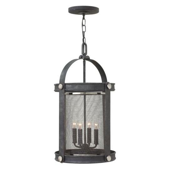 Hinkley Lighting Holden 4 Light Pendant Chandelier - Aged Zinc