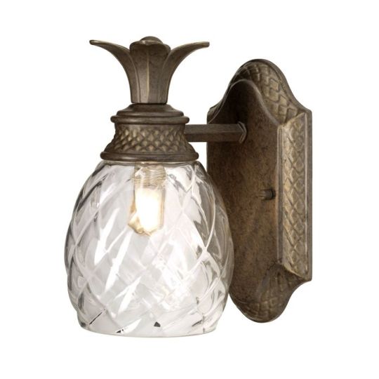 Hinkley Lighting Plantation 1 Light Wall Light - Pearl Bronze