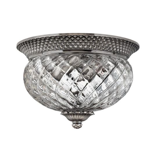 Hinkley Lighting Plantation 2 Light Small Flush - Polished Antique Nickel 