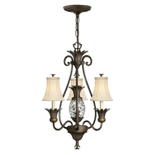 Hinkley Lighting Plantation 3 Light Chandelier Pearl Bronze