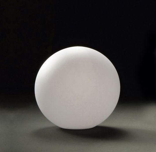 Mantra M1388 Huevo Ball Table Lamp 1 Light E27 Small Outdoor IP65 Opal White