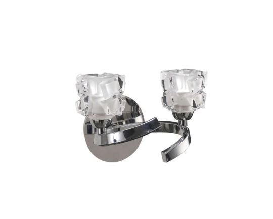 Mantra Ice Wall Lamp Switched 2 Light G9 ECO Polished Chrome