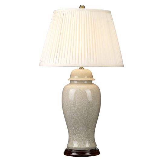 Elstead Lighting Ivory Crackle 1 Light Large Table Lamp IVORY-CRA-LG-TL