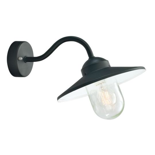 Norlys Karlstad 1 Light Wall Lantern - Black