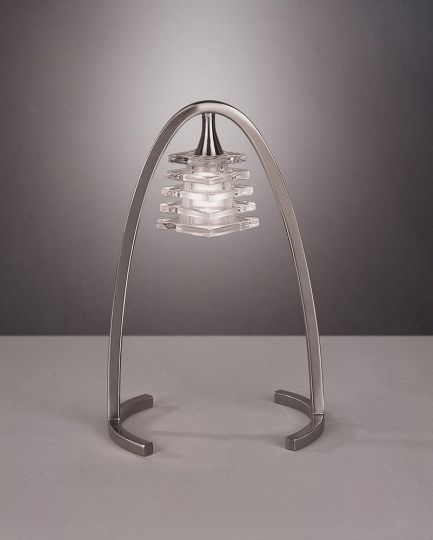Mantra M0030 Keops Table Lamp 1 Light G9 Satin Nickel