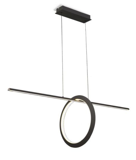 Mantra Kitesurf Loop Under Linear Pendant 30W LED 3000K 2400lm Black 3yrs Warranty