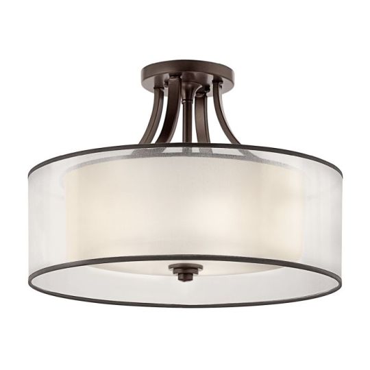 Kichler Lacey 4 Light Semi-Flush Mount - Mission Bronze