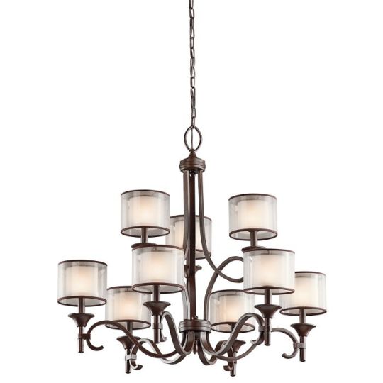 Kichler Lacey 9 Light Chandelier - Mission Bronze