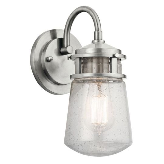 Kichler Lyndon 1 Light Small Wall Lantern - Brushed Aluminium